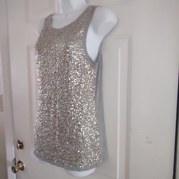 Joyous & Free Sequin Top. Size M - Picture 5 of 7